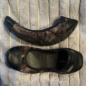 Prada Black Leather Flats